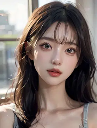 元旦的青色天空与动漫中的女生：一场视觉与情感的盛宴